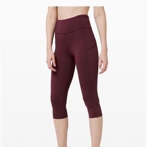Lululemon burgundy crop